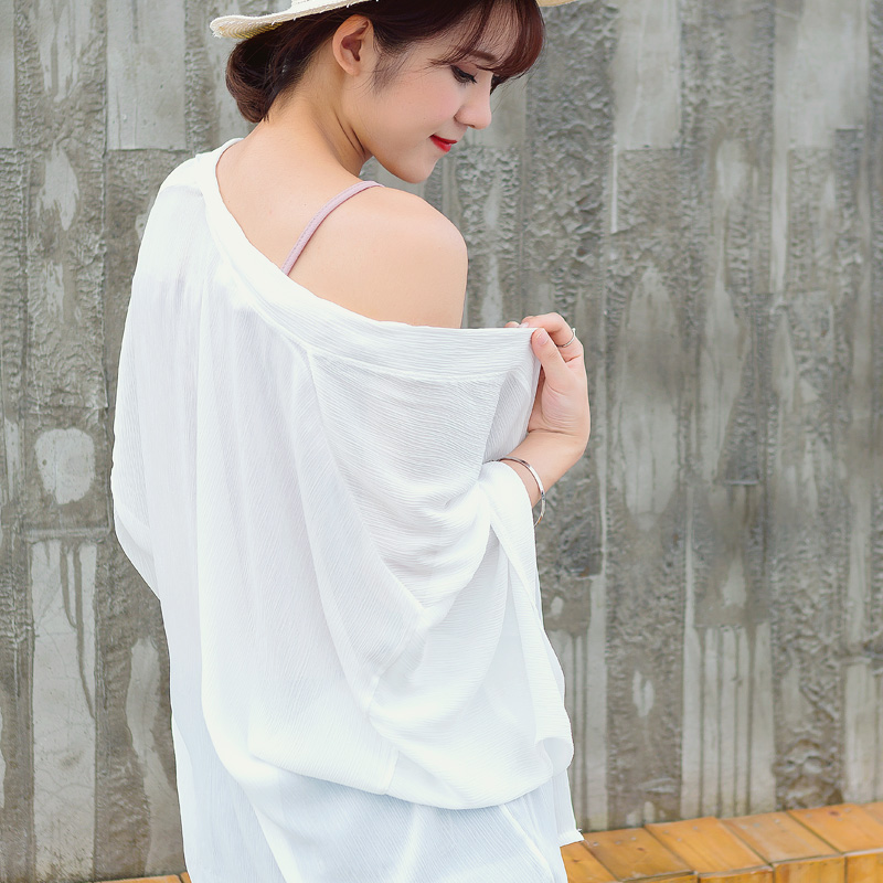 雪紡衫小披肩薄款短外套女夏裝新款百搭開衫沙灘衣服防曬衣潮