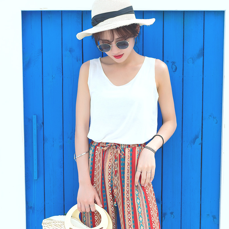 新款夏季吊帶背心女大碼寬松針織打底衫無袖上衣外穿女