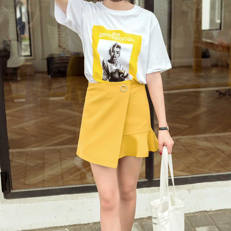 魚尾裙半身裙短裙女春新款韓版高腰不規則春夏a字包臀裙子潮